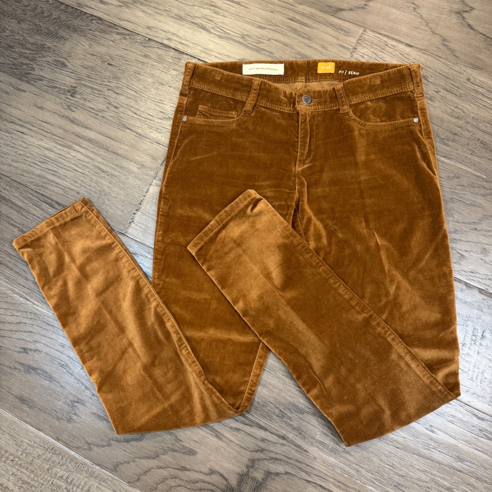 Pilcro and the Letterpress Butterscotch/Brown Corduroy pants.